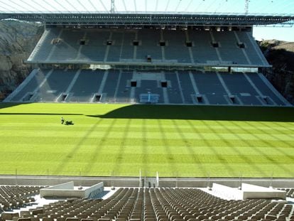 Vista frontal del estadio del Braga.