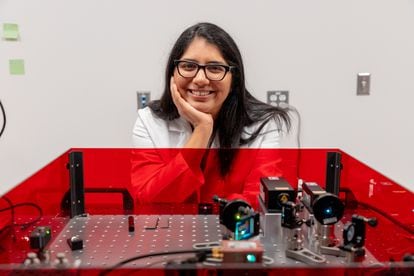 Seema Lakdawala in her lab.