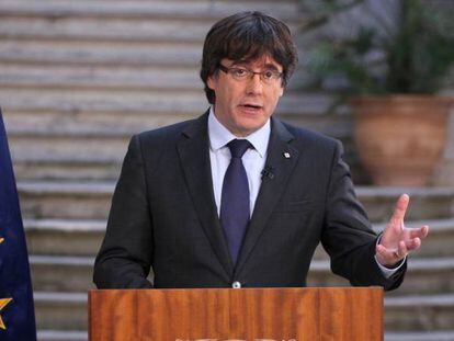 El presidente cesado de la Generalitat, Carles Puigdemont.