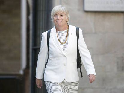 La consejera catalana de Educación, Clara Ponsati, en el Palau de la Generalitat.