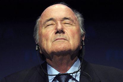 Joseph Blatter, en la sede de la FIFA, en Zúrich.