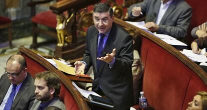 El concejal socialista Pedro M. Sánchez en una intervención ante el pleno.