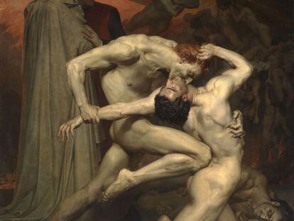 Dante y Virgilio en el infierno, del pintor William-Adolphe Bouguereau.