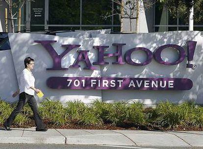 Fachada de la sede principal de Yahoo! en Sunnyvale, California.