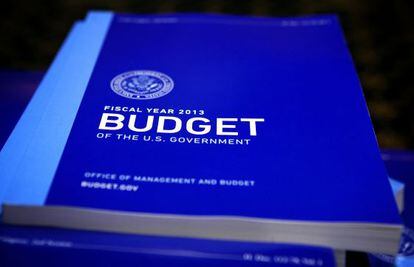 Copias del presupuesto presentado por Obama.