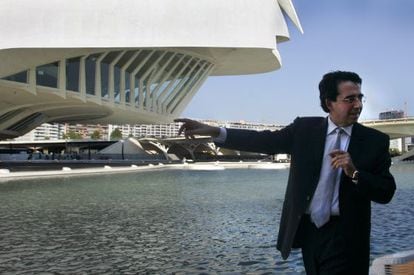 Santiago Calatrava, en el Palau de les Arts, hace siete años.