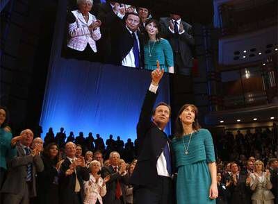 David Cameron y su esposa, Samantha, durante el congreso conservador en Birmingham.