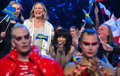 Loreen celebra su victoria para Suecia en el festival.