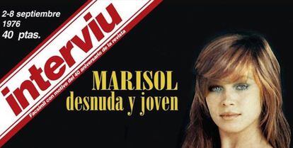 Portada de 'Interviú' protagonizada por Marisol en 1976.