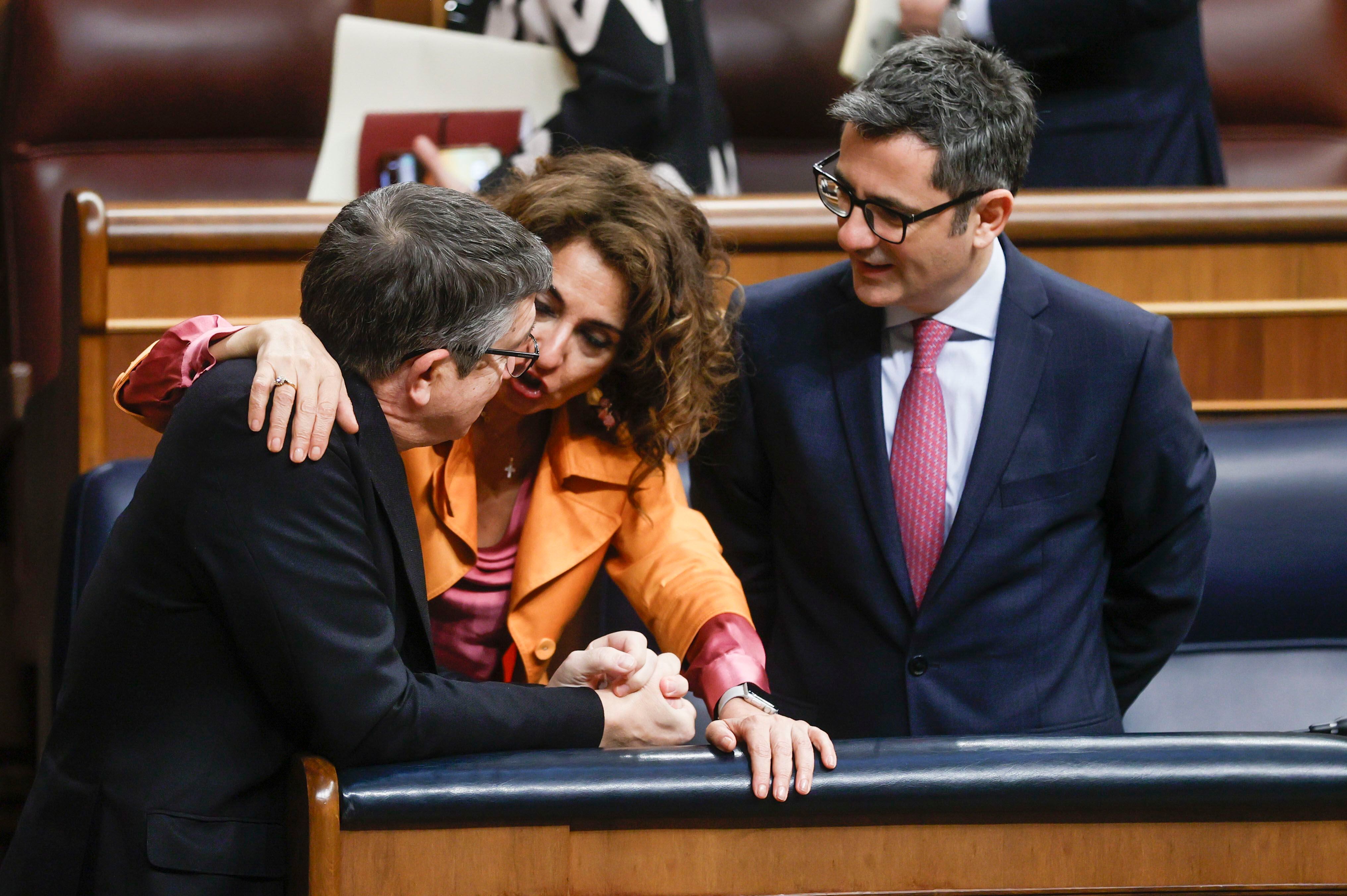 María Jesús Montero, Félix Bolaños y Patxi López