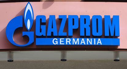 Rótulo de las oficinas de Gazprom en Alemania