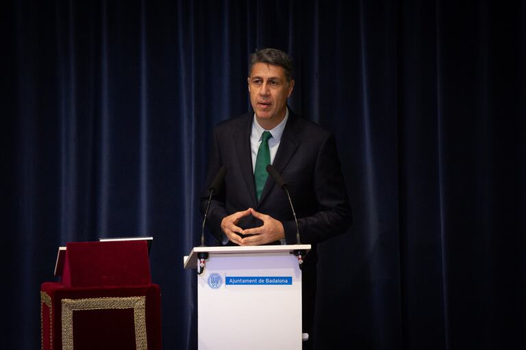 Xavier García Albiol (PP) en el pleno de Badalona de este martes.