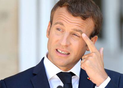 El presidente franc&eacute;s, Emmanuel Macron, en Bulgaria el 25 de agosto  