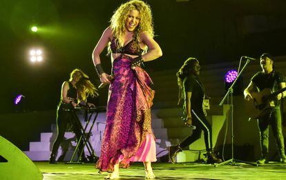 Shakira, durante la ceremonia de apertura de los Juegos Centroamericanos y del Caribe de Barranquilla, Colombia, el 19 de julio de 2018.