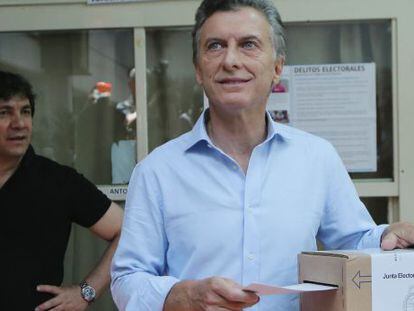 Mauricio Macri, candidato de la alianza liberal Cambiemos, el partido opositor al de la actual presidenta Cristina Fernández de Kirchner.
