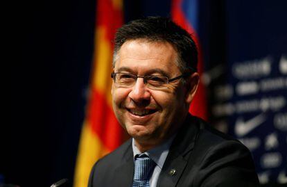 El presidente del FC Barcelona Josep Maria Bartomeu realiz&oacute; el balance del a&ntilde;o 2016. 
