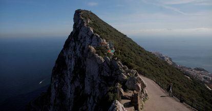 Turistas en el Peñón de Gibraltar.