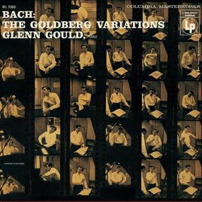 Portada de las &#039;Variaciones Goldberg&#039; grabadas por Glenn Gould en 1955.