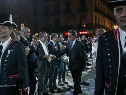 El president Mas, en un acto institucional por la Diada en Barcelona.