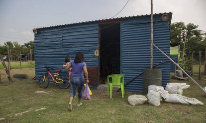 La casa de uno de los trabajadores transitorios en Ciudad Pemex.