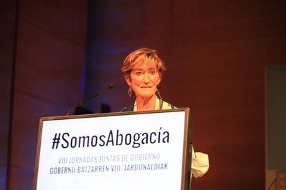 Victoria Ortega en las VIII Jornadas Juntas de Gobierno. Foto: Abogacía.es