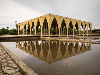 Pabellón del recinto ferial Rachid Karami, en la ciudad libanesa de Trípoli, diseñado por Oscar Niemeyer, el pasado noviembre.