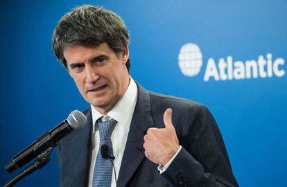 El ministro de Economía de Argentina, Alfonso Prat-Gay, durante un discurso en Washington, el 14 de abril pasado