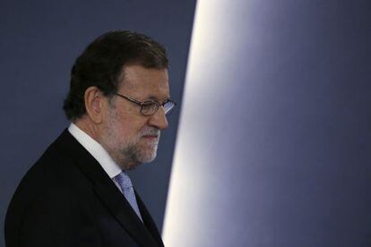 Mariano Rajoy, en la comparecencia de la pasada semana.