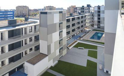 Construcción industrializada en altura realizada por Grupo Avintia en Móstoles (Madrid).