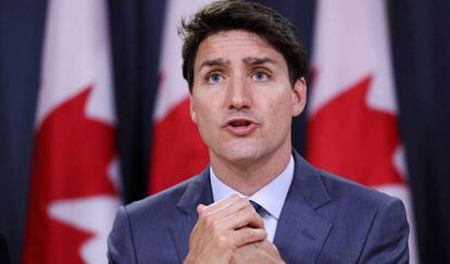 Trudeau, durante una conferencia de prensa.