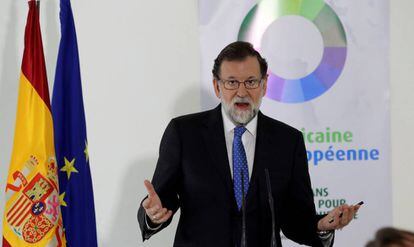Mariano Rajoy, durante una comparecencia en Costa de Marfil.