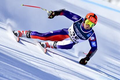 Albert Ortega, en un descenso para la prueba Combinada del Mundial celebrado en Cortina d'Ampezzo.