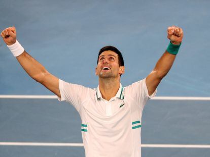 Djokovic, tras ganar la final del pasado Open de Australia. / LOREN ELLIOTT (REUTERS)