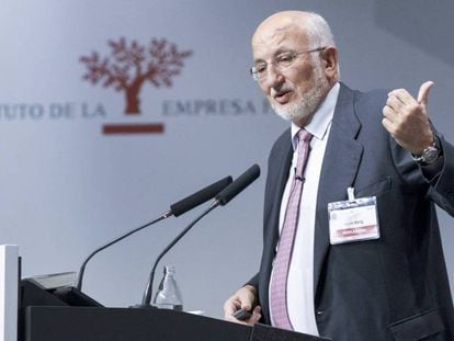 Juan Roig, presidente de Mercadona, en el Congreso de Empresa Familiar.