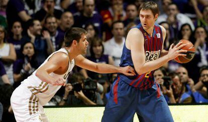 Lorbek ante Felipe Reyes.