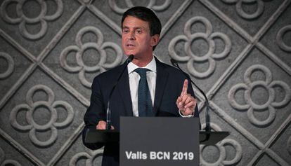 Manuel Valls, durante la presentación de su candidatura.