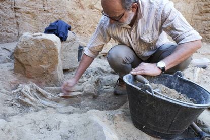 Uno de sus dos directores de la excavación, Sebastián Celestino.