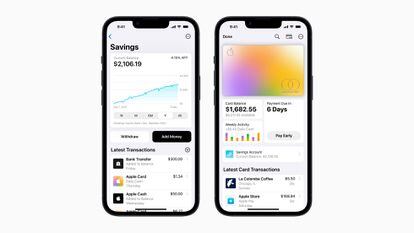 Captura de pantalla de Apple Savings.