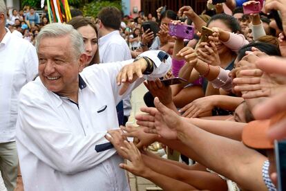 El presidente de México, Andrés Manuel López Obrador, en Tabasco, en febrero pasado.