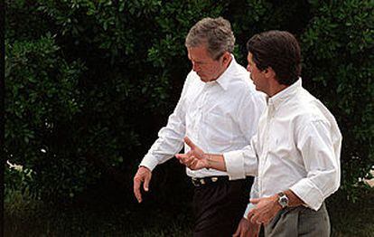George W. Bush y José María Aznar, en la finca de Quintos de Mora (Toledo) en junio del año pasado.