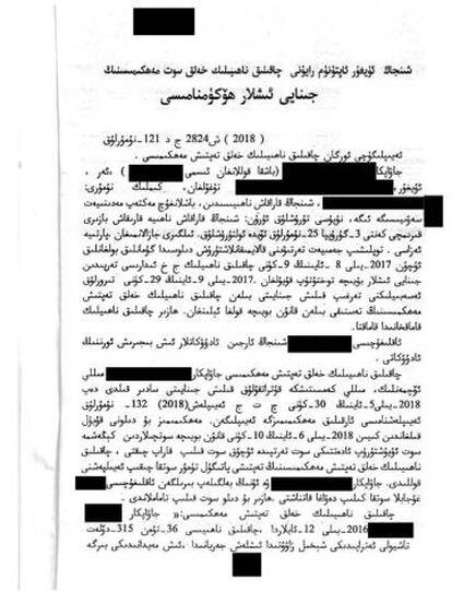 Portada de sentencia condenatoria contra Nebijan Hojaahmet.