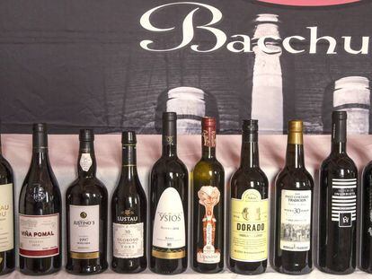 Los diez vinos premiados en la actual edición de los Bacchus.