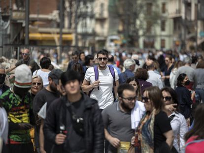 Centro de Valencia, un día de vacaciones, en abril de 2022.