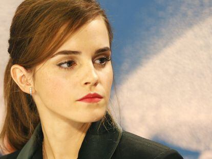 La actriz Emma Watson, embajadora de buena voluntad de la ONU, en una conferencia en el Foro de Davos el pasado enero.