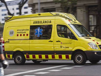 Una ambulancia, en Barcelona.