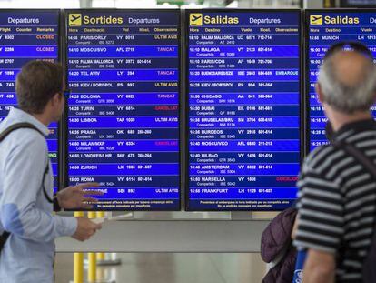 Una imagen de archivo de una huelga aérea en el aeropuerto de El Prat.