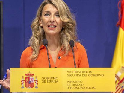 Yolanda Díaz, vicepresidenta segunda del Gobierno y ministra de Trabajo y Economía Social.