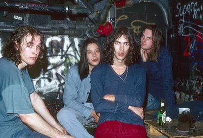 El grupo The Verve posa en Minneapolis, en noviembre de 1993.