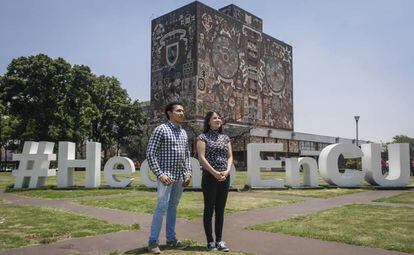 Omar Martínez y Natalia Flores, egresados de la UNAM.