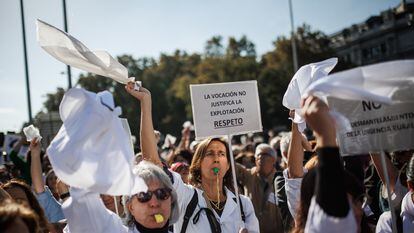 Manifestación en defensa de la Atención Primaria en Madrid en noviembre.
